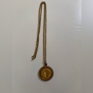 Vintage coin replica necklace